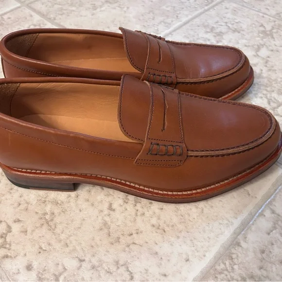 NWT Banana Republic NAVARRE PENNY LOAFER Cognac Leather Loafers Women Size 7 - Picture 9 of 14